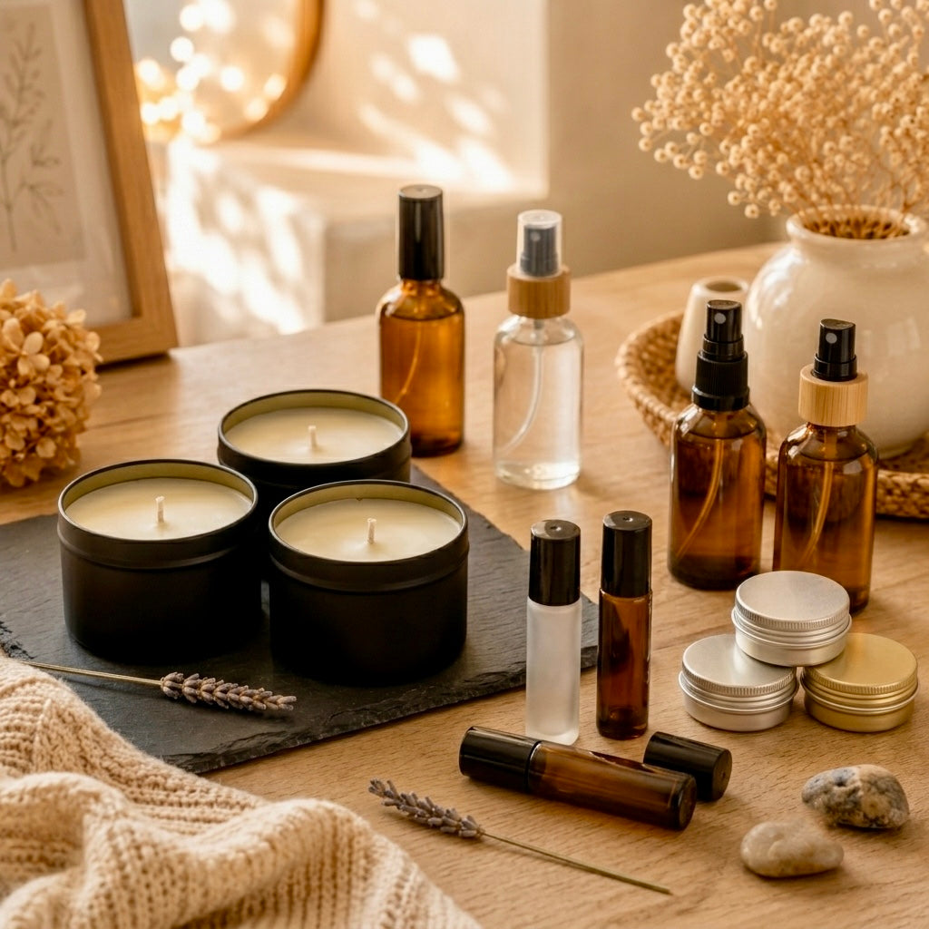 ❥ Aromaterapia: Brumas de almohada, velas y bálsamos labiales 🌱