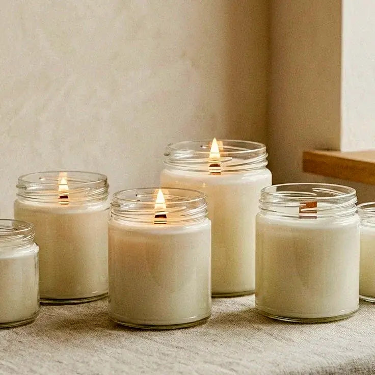 ❥ Velas aromáticas en frasco de cristal