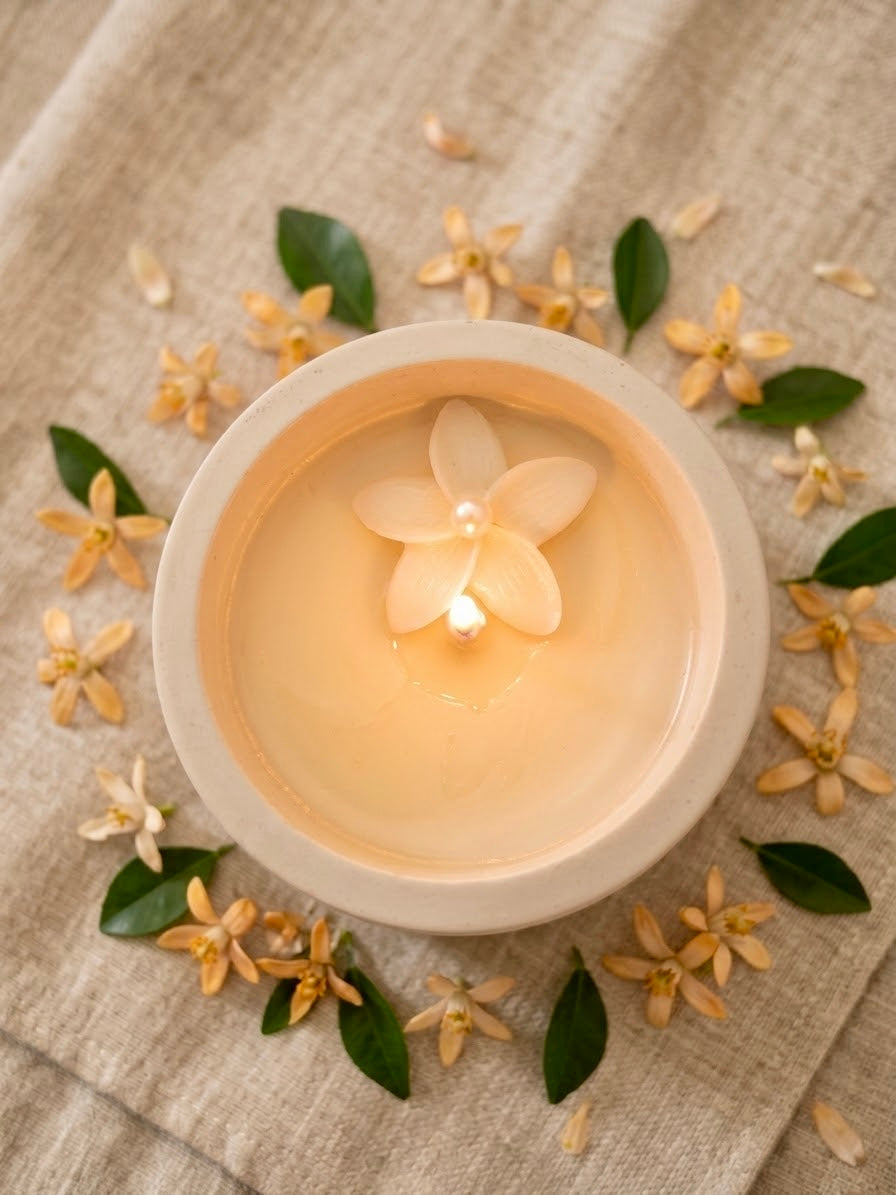 ❥ Vela Artesanal "Gaia", aroma a Flor de Azahar