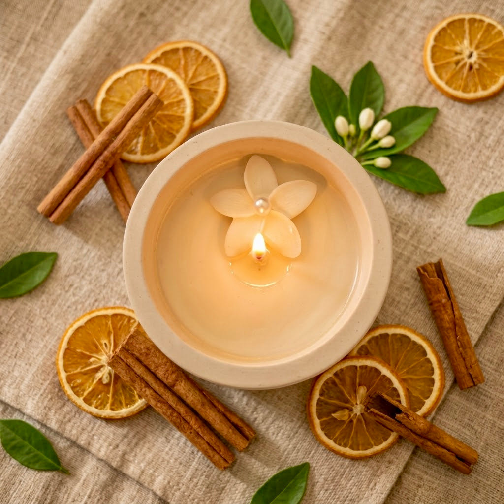 ❥ Vela Artesanal "Gaia", aroma Canela y Naranja