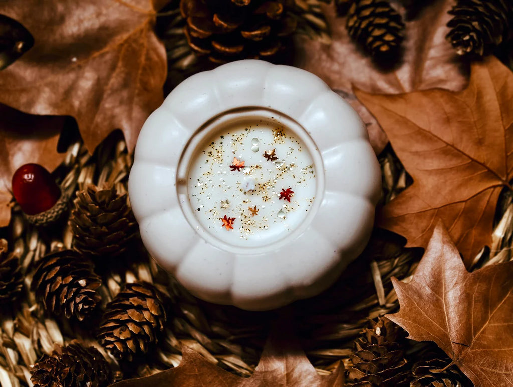 ❥ Vela de soja Calabaza Artesanal – Edición Otoño, aroma crema de calabaza 🎃  | Edición limitada