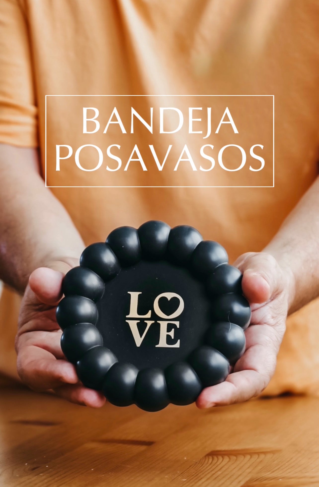 ❥ Bandeja /posavasos (color blanco o negro) 🖤🤍