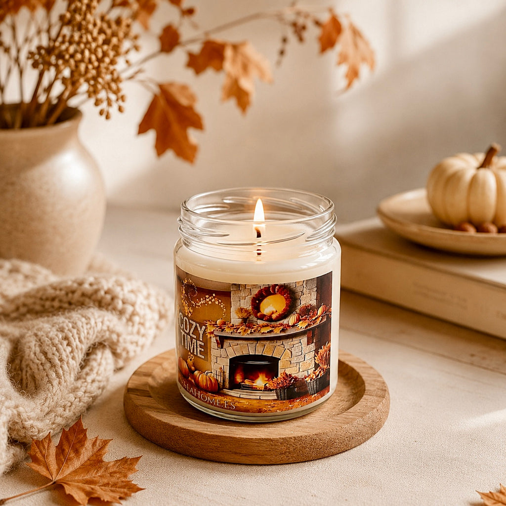 ❥ Vela "Cozy time" - Aroma a toffee caramel 🍂