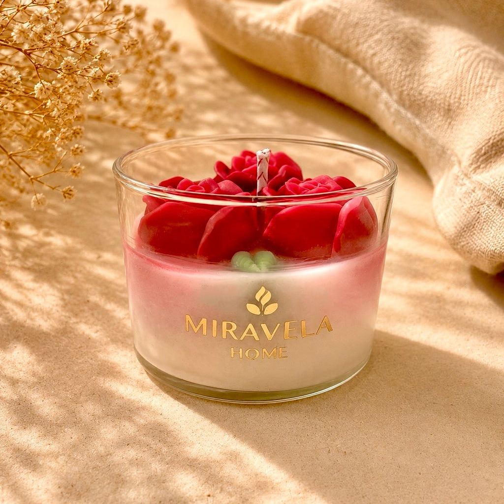❥ Vela Artesanal con aroma floral (OFERTA FIN DE TEMPORADA)