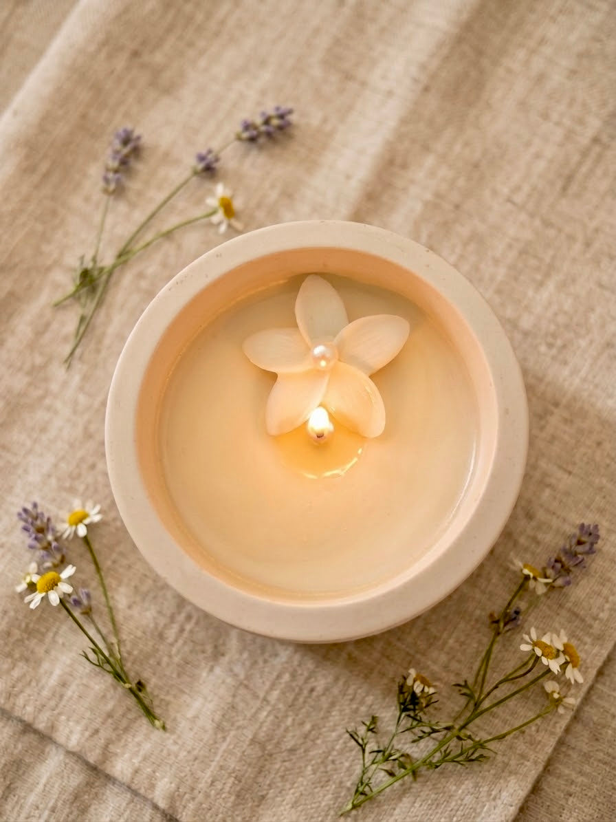 ❥ Vela Artesanal "Gaia", aroma Lavanda y Manzanilla