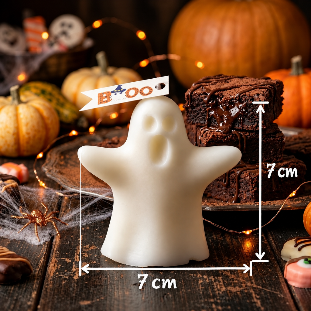 ❥ Vela "Fantasma Halloween" 👻 (Aroma Brownie de chocolate")
