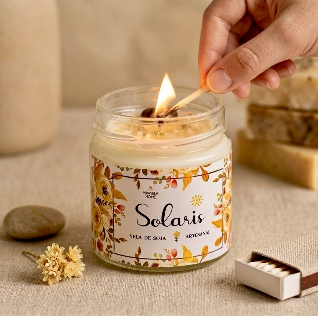 ❥  Vela "Solaris"  con corazón de Ojo de tigre
