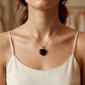 ❥ Colgante corazón obsidiana ♡ (Protección, equilibrio, autoconocimiento)