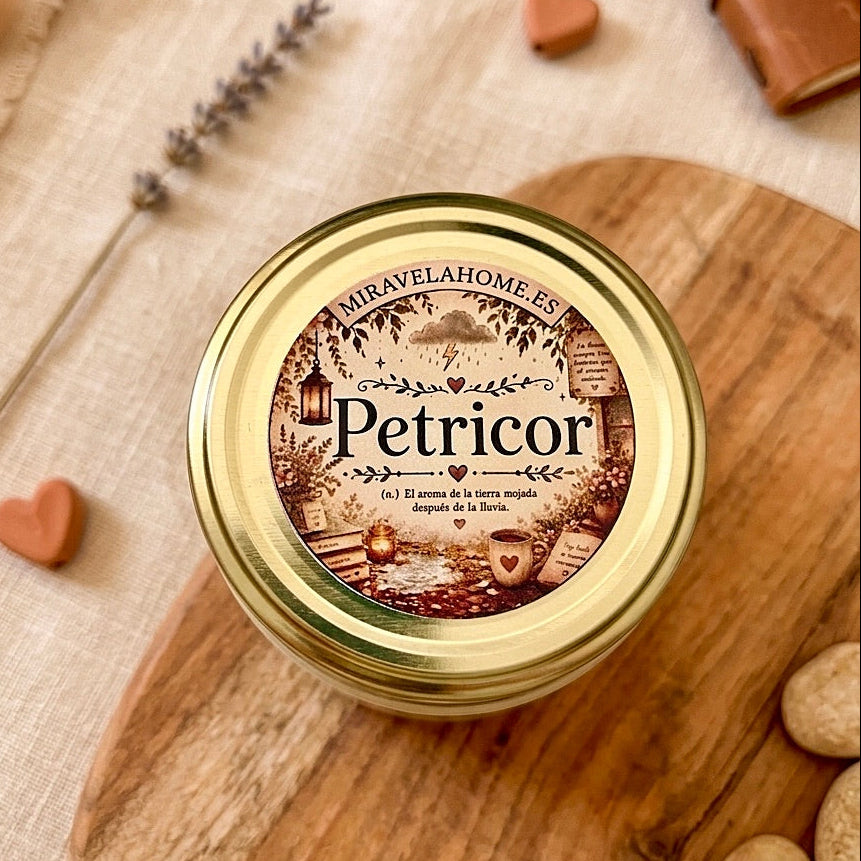 ❥ Vela aroma "Petricor" - El aroma de la tierra mojada después de la lluvia 🌧️
