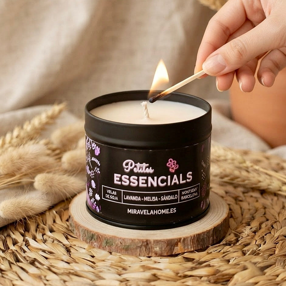 ❥ Vela relajación, base lavanda y Melisa 🌱 (con aceites esenciales de grado terapéutico)