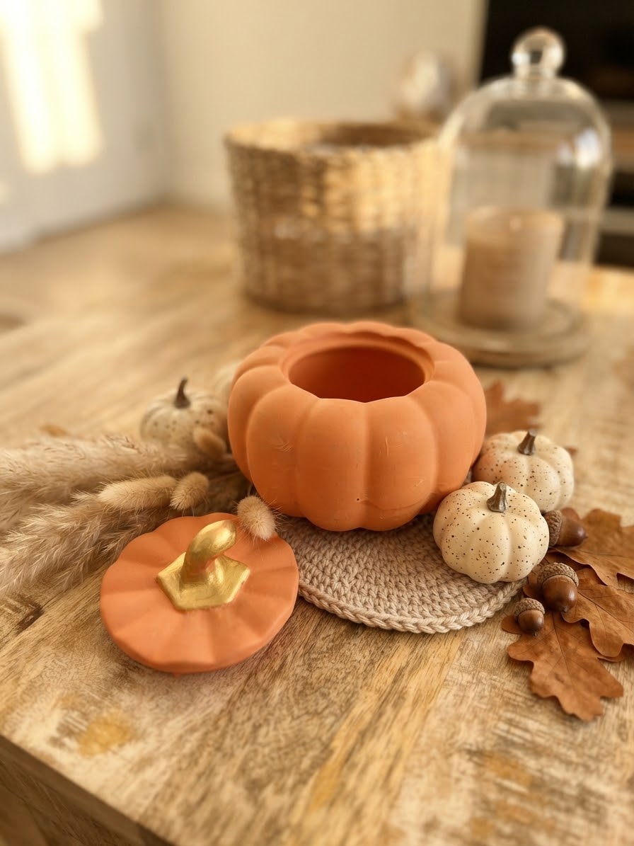 ❥ Vela de soja Calabaza Artesanal – Edición Otoño, aroma crema de calabaza 🎃  | Edición limitada