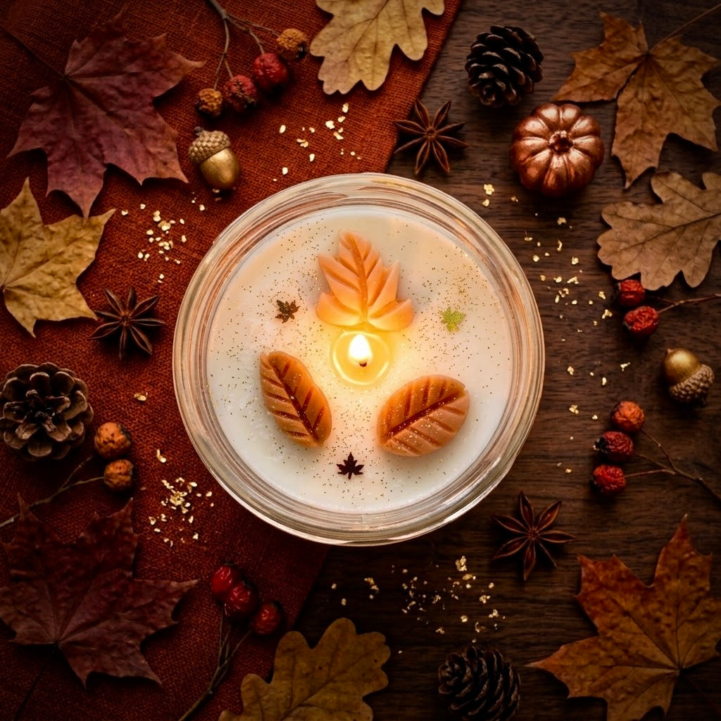 ❥ Vela «Mi estación favorita» (Aroma crema de calabaza)