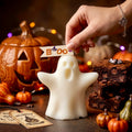 ❥ Vela "Fantasma Halloween" 👻 (Aroma Brownie de chocolate")