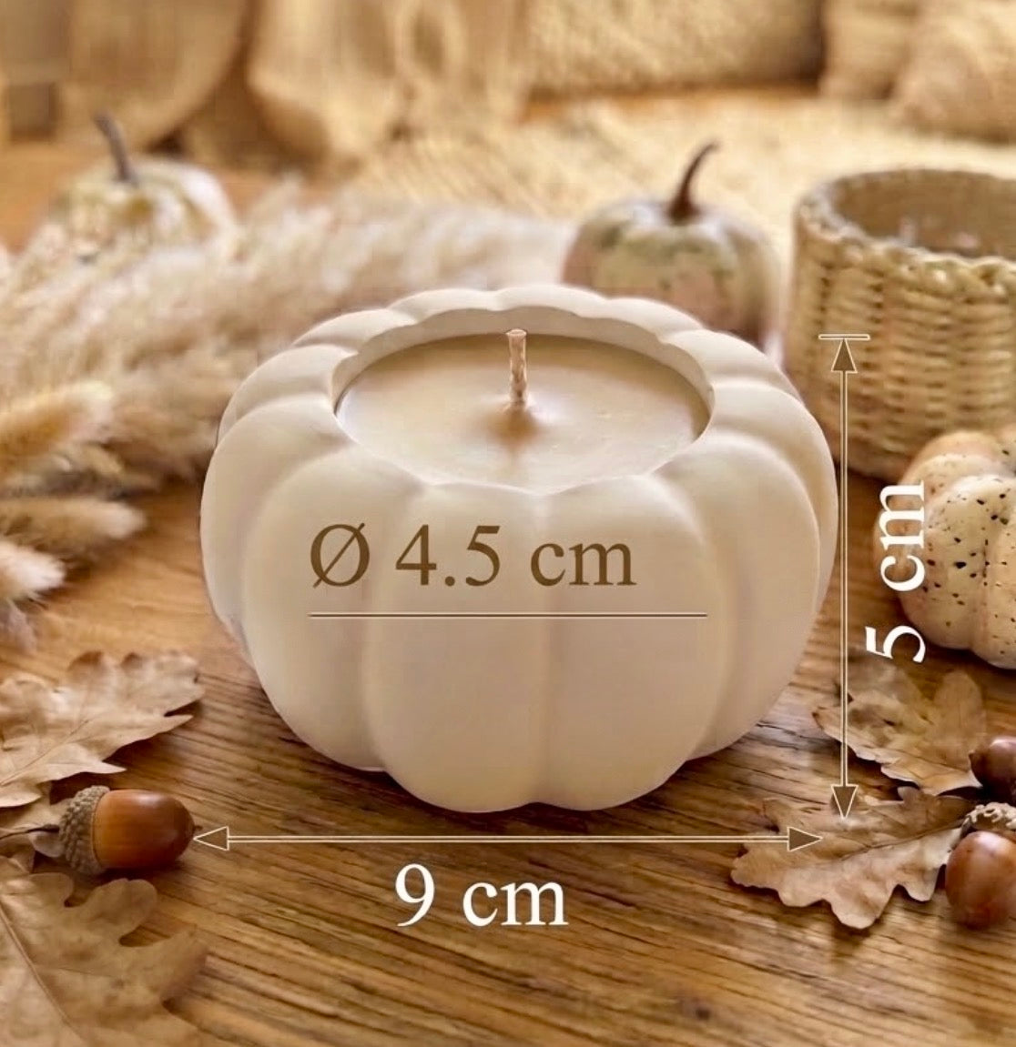 ❥ Vela de soja Calabaza Artesanal – Edición Otoño, aroma crema de calabaza 🎃  | Edición limitada
