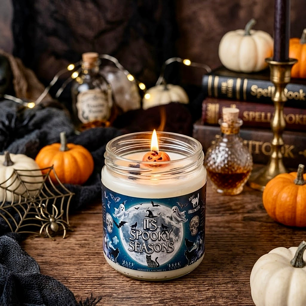 ❥ Vela "It's Spooky Seasons" (aroma manzana y canela)
