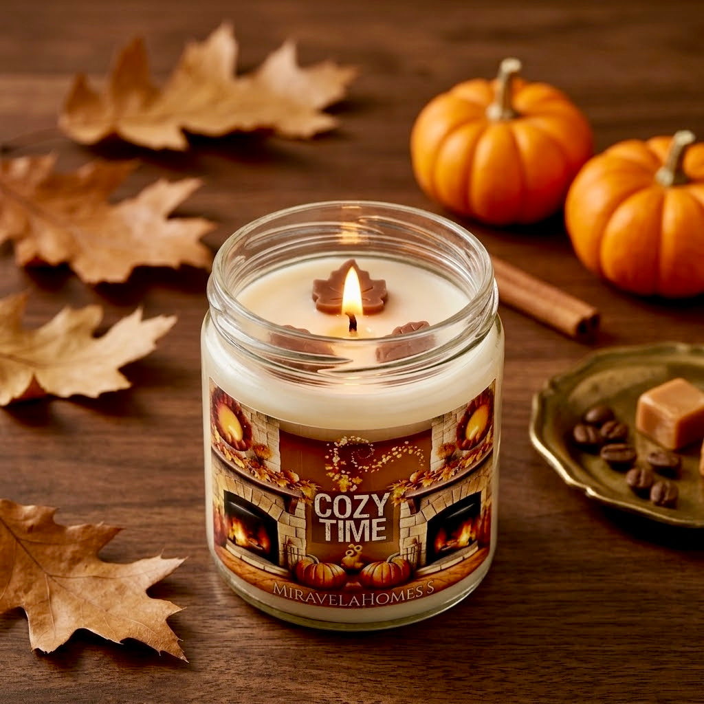 ❥ Vela "Cozy time" - Aroma a toffee caramel 🍂