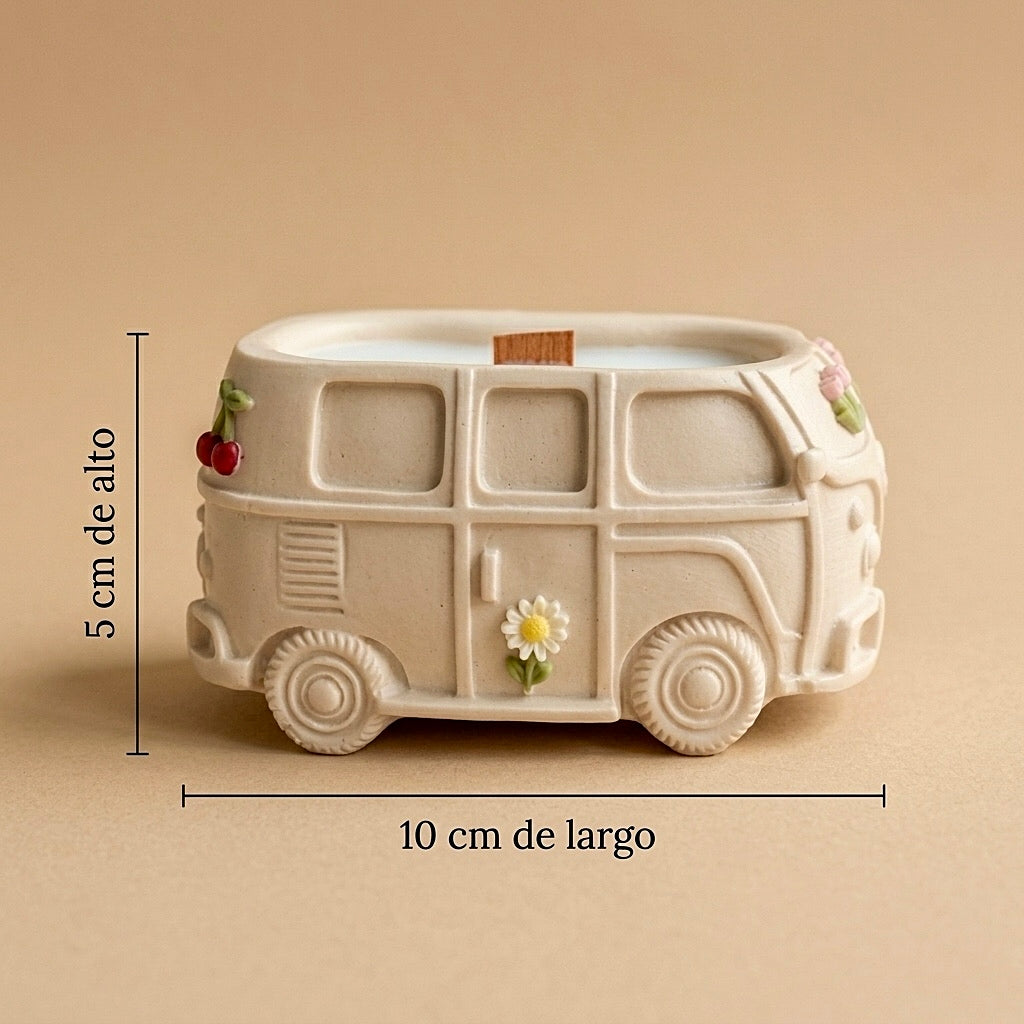❥ Vela "Flower Trip" 🚐 🌸 (6 aromas a elegir)