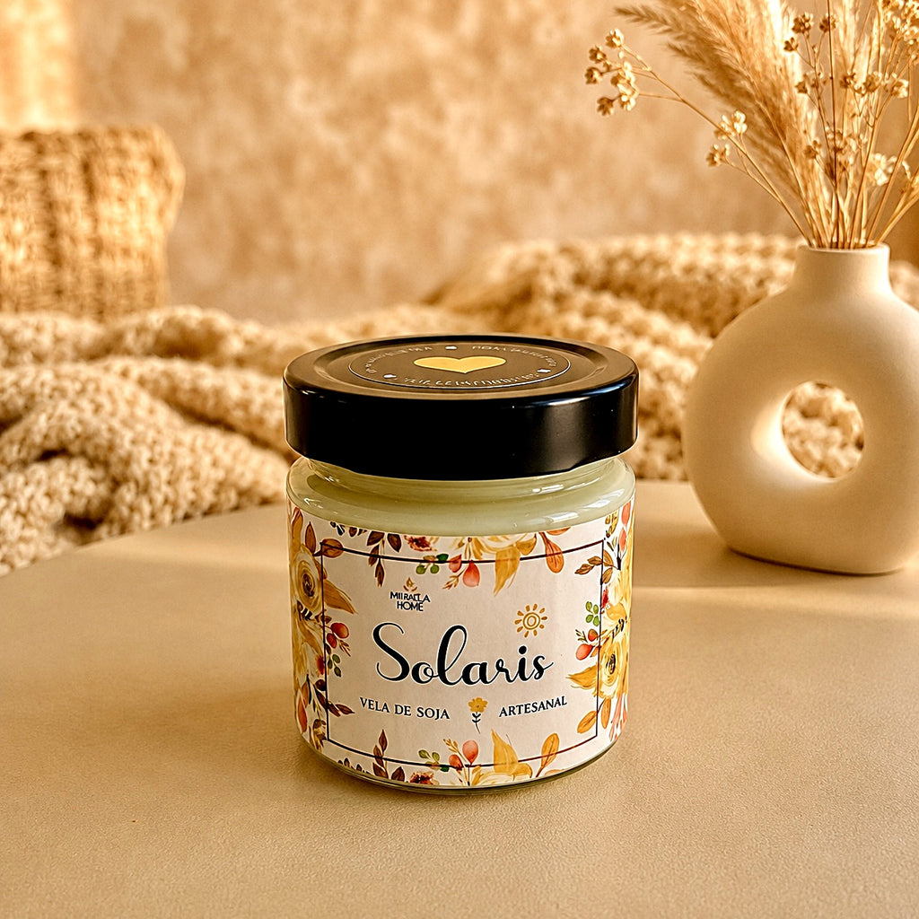 ❥  Vela "Solaris"  con corazón de Ojo de tigre