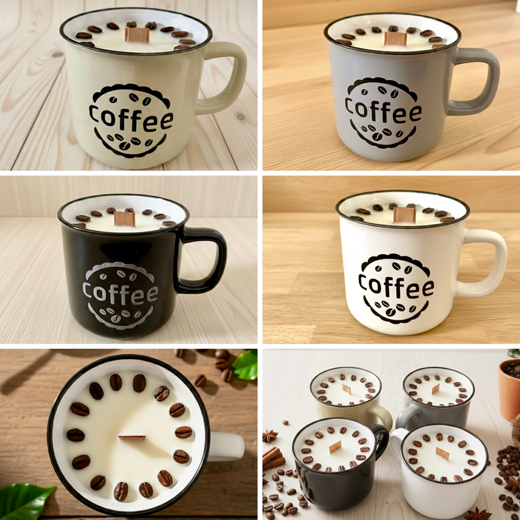 ❥ Vela café en taza (Apta para microondas y lavavajillas) ☕️ RESTO FIN COLECCIÓN
