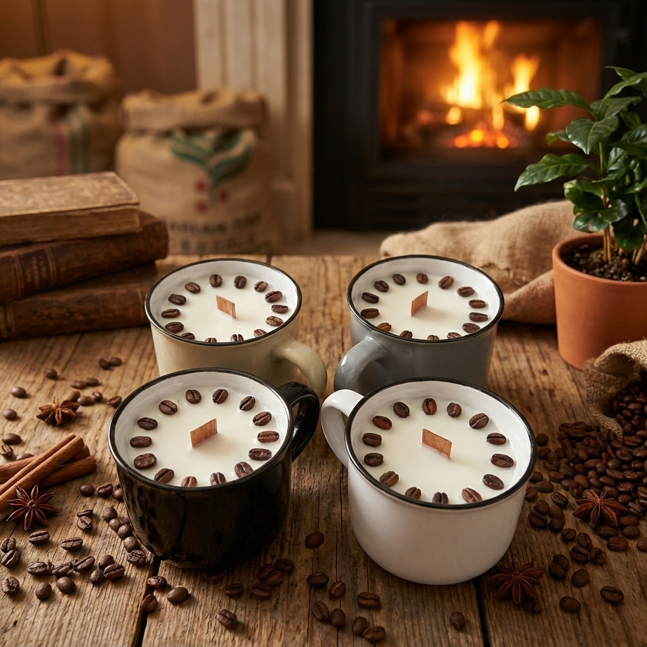 ❥ Vela café en taza (Apta para microondas y lavavajillas) ☕️ RESTO FIN COLECCIÓN