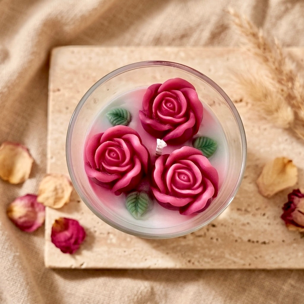 ❥ Vela Artesanal con aroma floral (OFERTA FIN DE TEMPORADA)