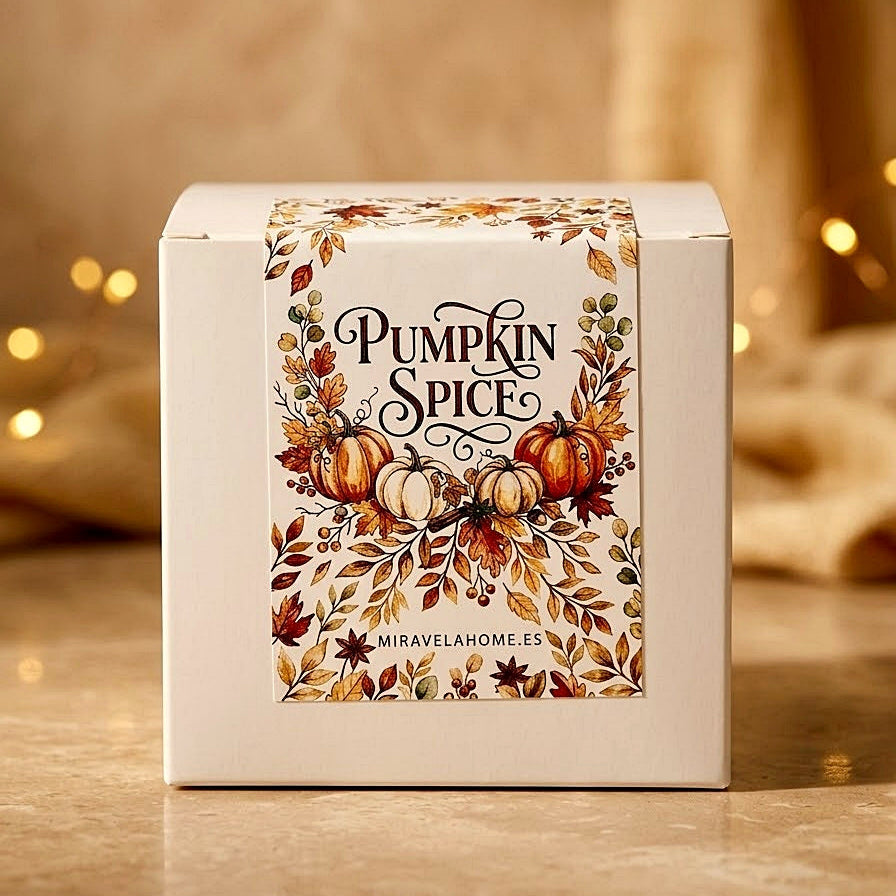 ❥ Vela aroma Pumpkin Spice en vaso (nuevo) con calabazas | Edición limitada.